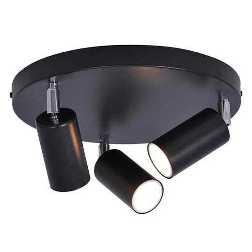 Czarna plafon z 3 reflektorami - S893-Alekiv ze sklepu Edinos.pl w kategorii Lampy sufitowe - zdjęcie 172217441