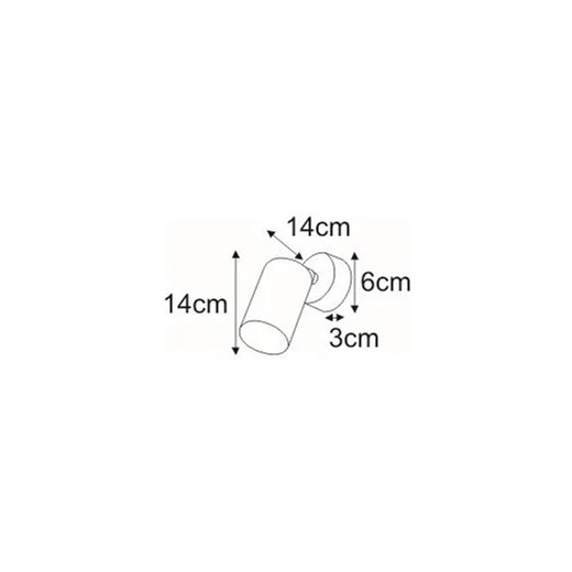 Czarny kinkiet reflektor tuba - S895-Nordia Lumes One Size Edinos.pl