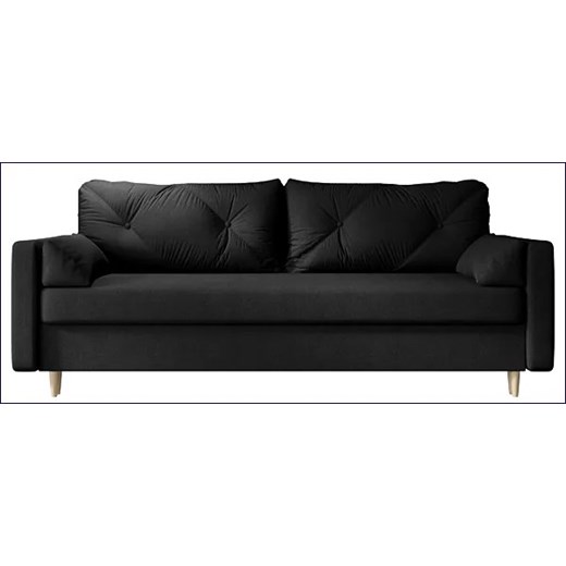 Czarna sofa+ rozkładana - Petra Elior One Size Edinos.pl promocja