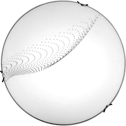 Okrągły szklany plafon ze zdobieniem 40 cm - S921-Fabis ze sklepu Edinos.pl w kategorii Lampy sufitowe - zdjęcie 172217772