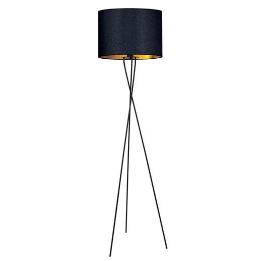 Lampa stojąca z czarno-złotym abażurem - S961-Wenos Lumes One Size Edinos.pl