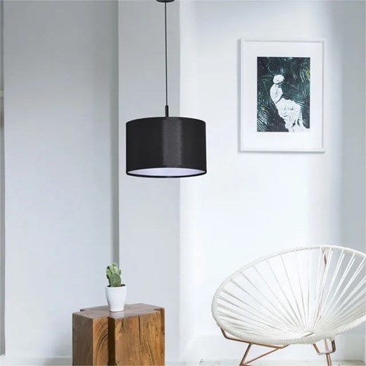 Czarna nowoczesna lampa wisząca abażurowa - S963-Vena Lumes One Size Edinos.pl