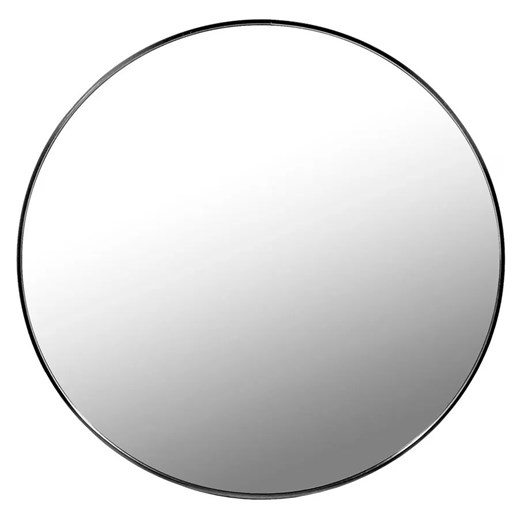 Czarne okrągłe lustro industrialne 70 cm - Pireo Elior One Size Edinos.pl