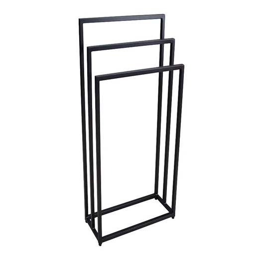 Czarny stojący wieszak na ręczniki 45 cm - Kardik 3X Elior One Size Edinos.pl