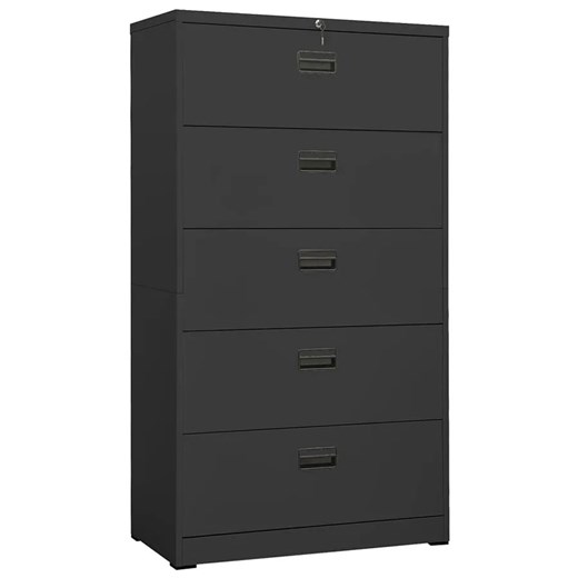 Antracytowa szafka biurowa z kluczem - Plaza 4X Elior One Size Edinos.pl wyprzedaż