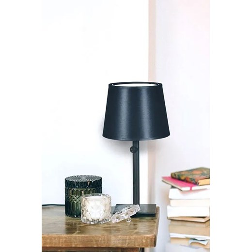 Czarna lampka z abażurem na nóżce - A55-Espa Lumes One Size promocyjna cena Edinos.pl