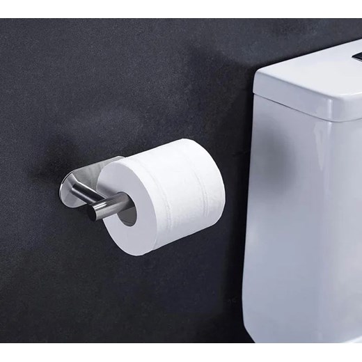 Srebrny minimalistyczny uchwyt na papier do toalety - Kartis 4X Elior One Size Edinos.pl
