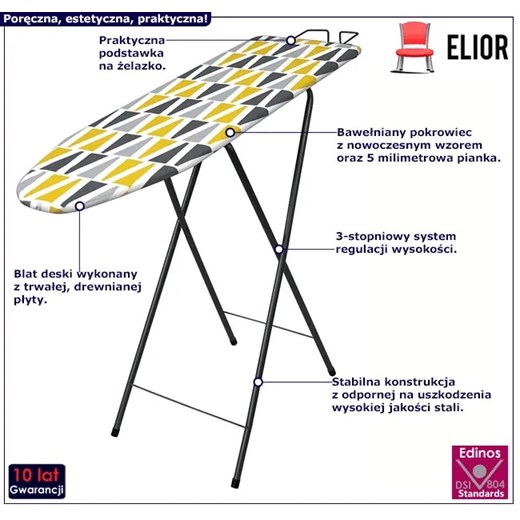 Kolorowa deska do prasowania w trójkąty - Sapori Elior One Size Edinos.pl