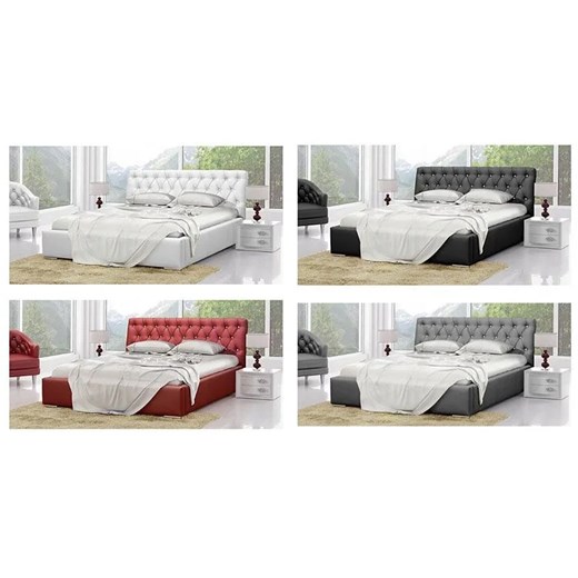 Tapicerowane łóżko Luxor 3X 200x200 - 44 kolory Elior One Size Edinos.pl