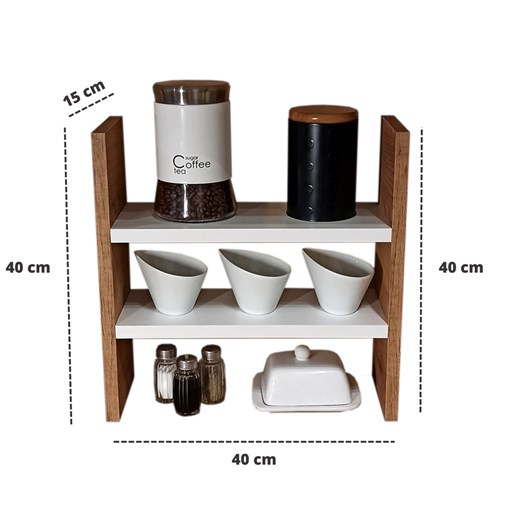 Półka kuchenna na przyprawy dąb craft + biały - Roksi Elior One Size Edinos.pl wyprzedaż