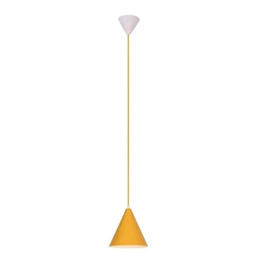 Żółta lampa wisząca stożek - V014 M0-P53 ze sklepu Edinos.pl w kategorii Lampy wiszące - zdjęcie 172219750