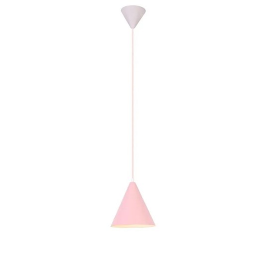 Różowa lampa wisząca metalowy stożek - V014 K5-S83 ze sklepu Edinos.pl w kategorii Lampy wiszące - zdjęcie 172219752