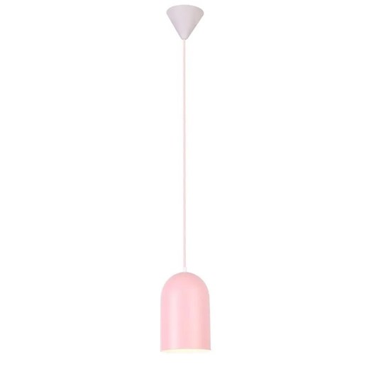 Różowa lampa wisząca z owalnym kloszem - V015-Suvio Lumes One Size Edinos.pl
