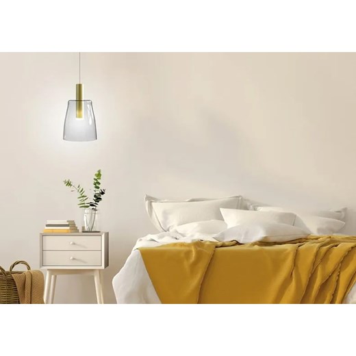 Szklana minimalistyczna lampa wisząca LED - V028-Totemi Lumes One Size Edinos.pl