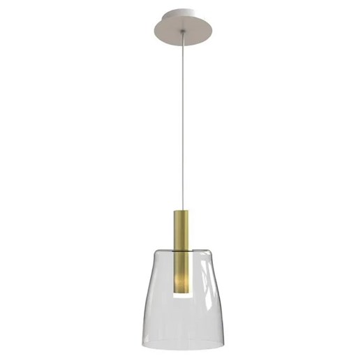Szklana minimalistyczna lampa wisząca LED - V028-Totemi ze sklepu Edinos.pl w kategorii Lampy wiszące - zdjęcie 172219774