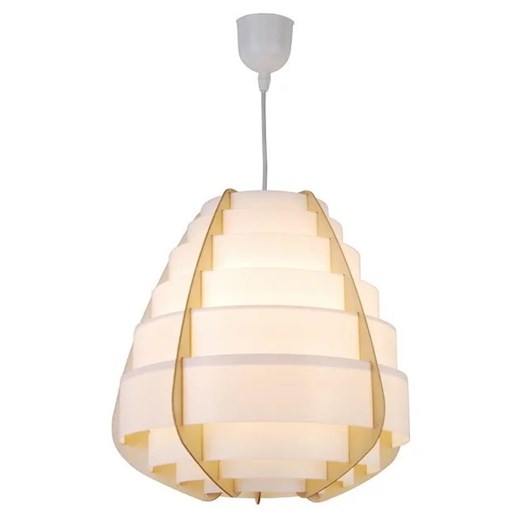 Drewniana lampa wisząca kokon - V040-Belumi ze sklepu Edinos.pl w kategorii Lampy wiszące - zdjęcie 172219804