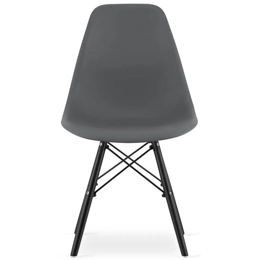 Ciemnoszare krzesło z drewnianymi nogami - Naxin 3X Elior One Size Edinos.pl