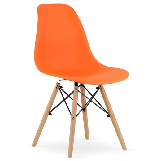 Pomarańczowe krzesło w skandynawskim stylu - Naxin 4X Elior One Size Edinos.pl