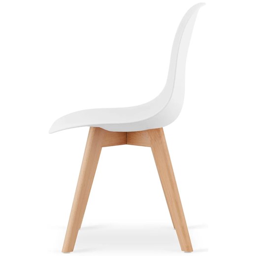 Białe krzesło w skandynawskim stylu - Lajos 4X Elior One Size Edinos.pl okazja