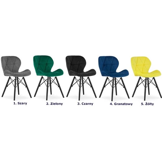 Granatowe krzesło kuchenne tapicerowane - Zeno 6X Elior One Size Edinos.pl