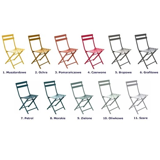 Morskie stalowe krzesło balkonowe, ogrodowe - Tuvo 3X Elior One Size Edinos.pl