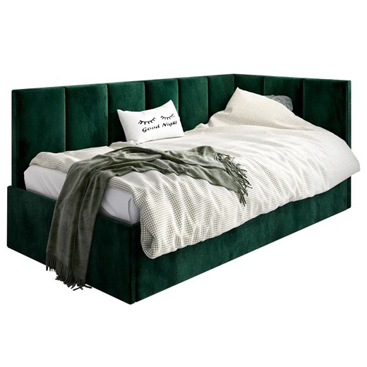 Zielony tapczan sofa z oparciem 100x200 - Barnet 4X ze sklepu Edinos.pl w kategorii Łóżka dziecięce - zdjęcie 172220852