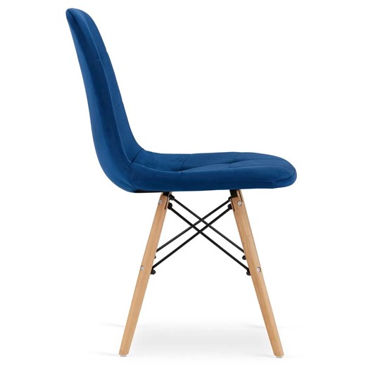 Granatowe krzesło tapicerowane do salonu - Zipro 3X Elior One Size Edinos.pl