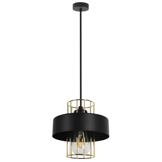 Czarna metalowa lampa wisząca w stylu loft C3-G37 ze sklepu Edinos.pl w kategorii Lampy wiszące - zdjęcie 172222690