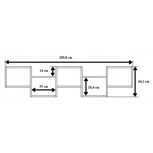 Nowoczesna półka ścienna w kolorze dąb artisan - Dera Elior One Size Edinos.pl wyprzedaż