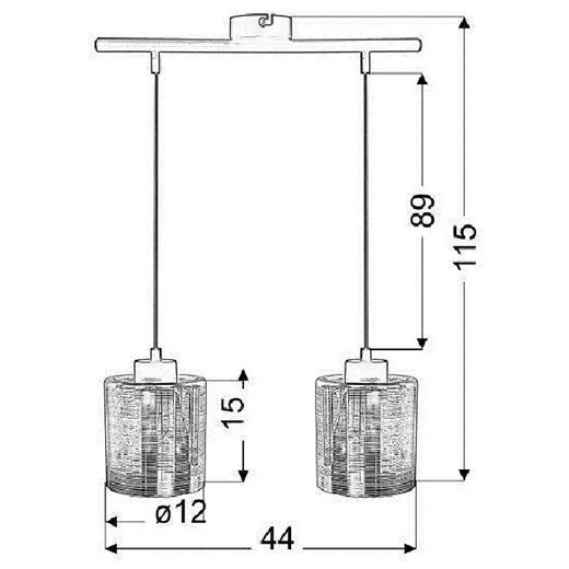 Podwójna chromowana lampa wisząca nad wyspę - V062-Nubia Lumes One Size Edinos.pl