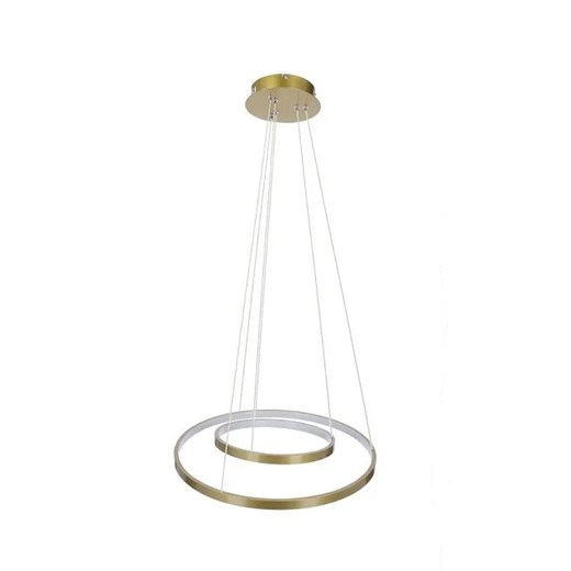 Złota lampa wisząca LED z dwoma ringami o różnej średnicy - V082-Monati Lumes One Size Edinos.pl