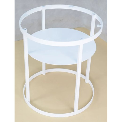 Okrągły stolik kawowy wysoki 60 cm Gorbi 5X - biały Elior One Size Edinos.pl