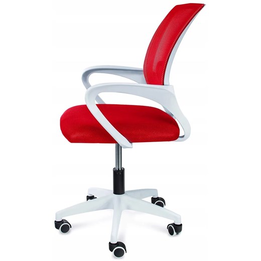 Czerwone krzesło obrotowe na kółkach - Azon 3X Elior One Size okazja Edinos.pl