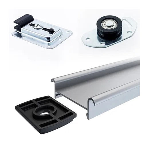 Szafa przesuwna 200 cm antracyt + biały - Corina 6X Elior One Size Edinos.pl