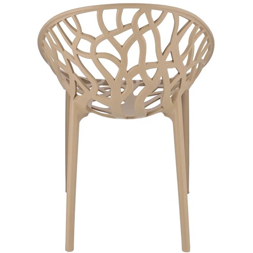 Beżowe krzesło ażurowe do stołu - Moso Elior One Size Edinos.pl promocyjna cena