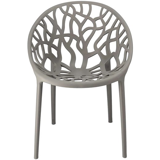 Szare ażurowe krzesło w stylu nowoczesnym - Moso Elior One Size okazyjna cena Edinos.pl