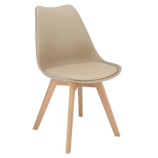 Beżowe krzesło z miękkim siedziskiem - Aklo Elior One Size okazyjna cena Edinos.pl