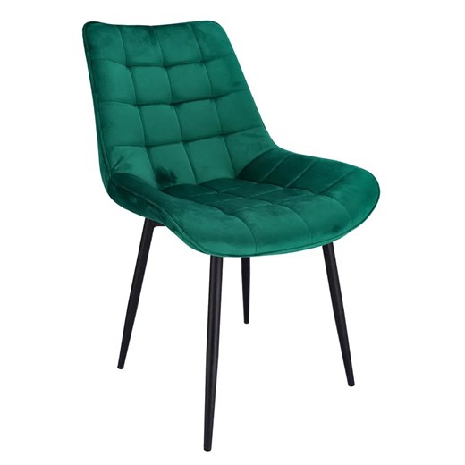 Zielone krzesło z welurową tapicerką - Amos Elior One Size Edinos.pl