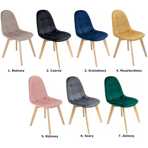 Zielone pikowane krzesło welurowe do stołu - Oder Elior One Size okazyjna cena Edinos.pl