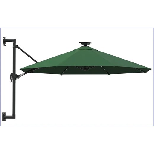 Zielony parasol ogrodowy z oświetleniem LED - Shade Elior One Size Edinos.pl okazyjna cena