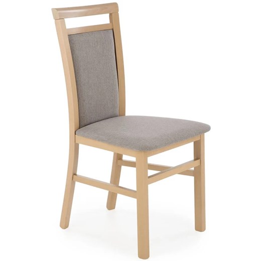 Klasyczne tapicerowane krzesło drewniane dąb sonoma - Mako 5X ze sklepu Edinos.pl w kategorii Krzesła - zdjęcie 172224734