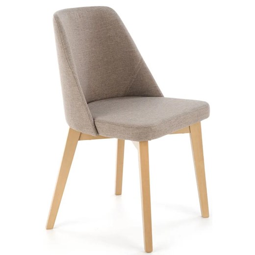 Beżowe kubełkowe krzesło tapicerowane - Puvo 4X Elior One Size Edinos.pl