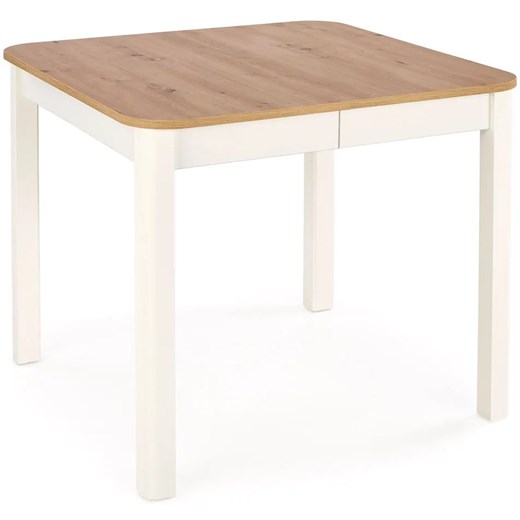 Skandynawski Stół Kwadratowy Rozkładany Dąb Artisan + Biały K3-F91 ze sklepu Edinos.pl w kategorii Stoły - zdjęcie 172225034