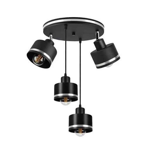 Lampa wisząca dwa reflektory i dwa klosze na zawiesiu - V131-Katani Lumes One Size Edinos.pl