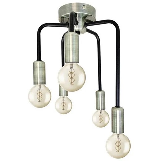 Pięcioramienna czarna lampa sufitowa pająk - V135-Elebi Lumes One Size Edinos.pl
