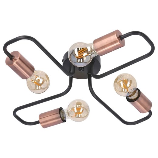 Czarna lampa sufitowa - K187 S7-H28 ze sklepu Edinos.pl w kategorii Lampy sufitowe - zdjęcie 172225450