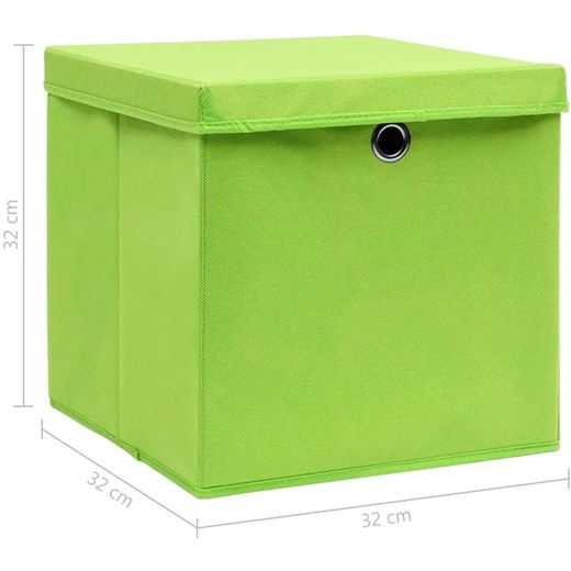 Zielony komplet 4 składanych pudełek do przechowywania - Dazo 4X Elior One Size Edinos.pl