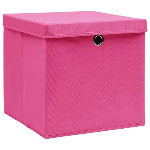 Różowy komplet 4 pudełek do przechowywania - Dazo 3X Elior One Size Edinos.pl