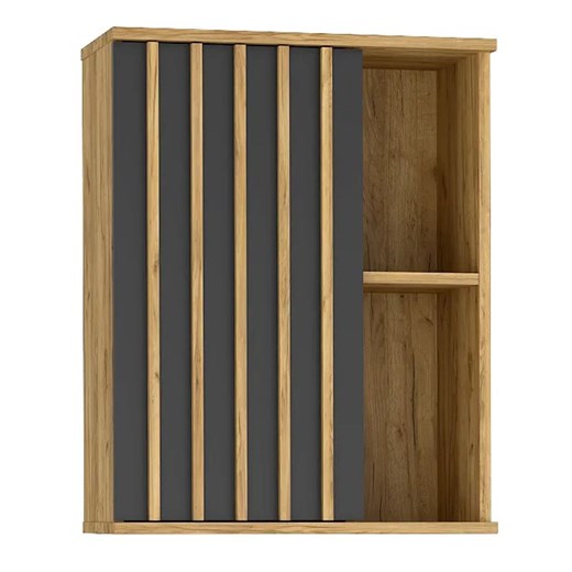 Wisząca Szafka W Stylu Loft Z Czarnymi Lamelami S7-K10 ze sklepu Edinos.pl w kategorii Meble - zdjęcie 172225723