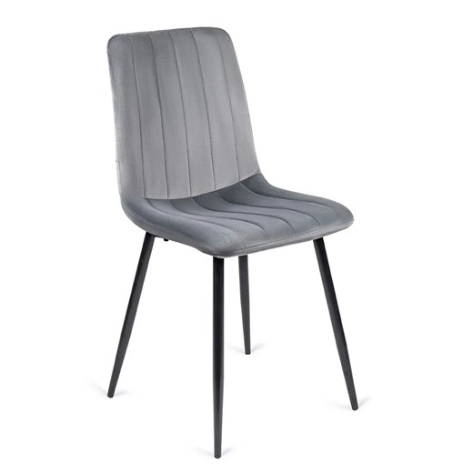 Szare nowoczesne krzesło pikowane - Ango ze sklepu Edinos.pl w kategorii Krzesła - zdjęcie 172226133